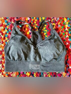VICTORIA’S SECRET PINK DARK GREY SPORTS BRA